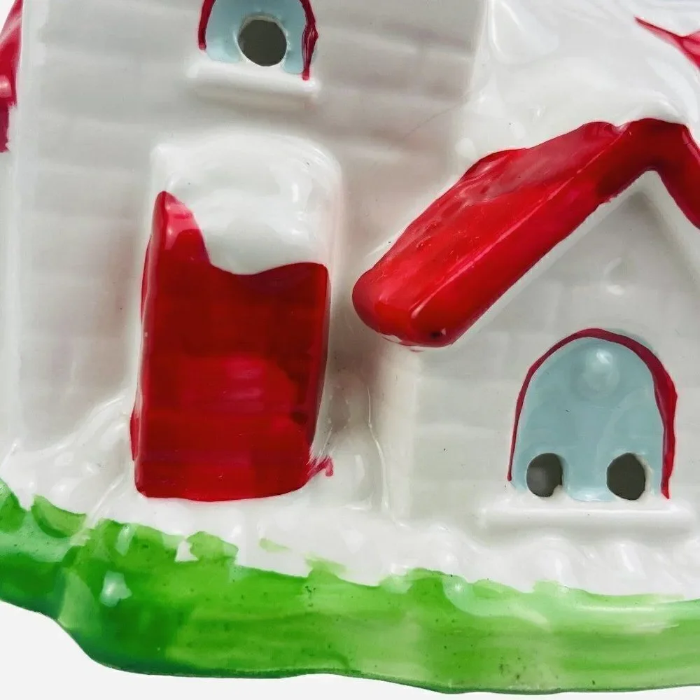 RARE Vintage 1960s Dutch Ceramic Church Christmas Holiday Handmade Hand Painted